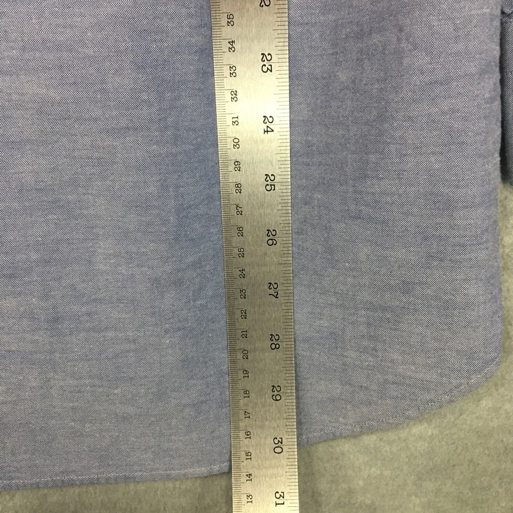 Banana Republic XL Slim Fit Dress Shirt Light Blue Cotton Stretch
